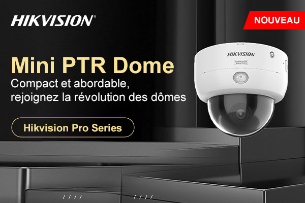 Mini PTRZ Dome Hikvision : une installation simplifiée, un format compact et une surveillance optimisée.
